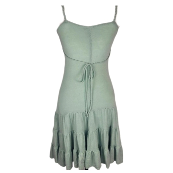 GUESS JEANS Mint Green Summer Mini Dress Dress with Flounced  Flowy Bottom - Picture 2 of 8